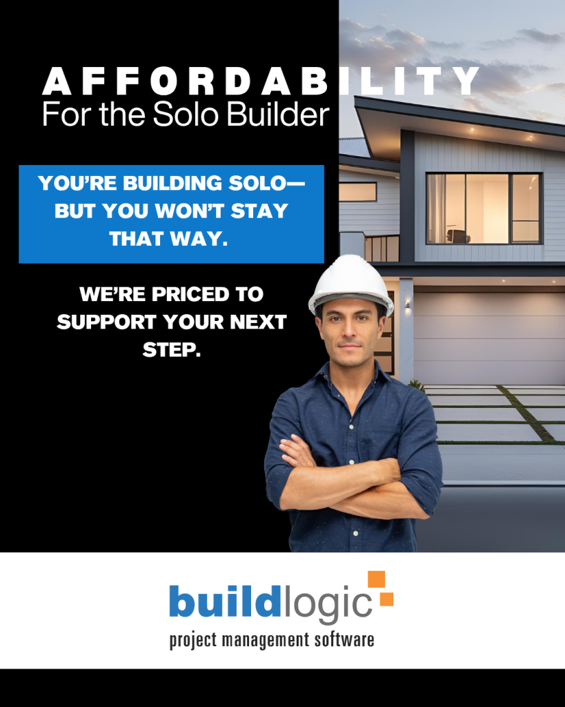 Buildlogic offers powerful, easy-to-use project management tools tailored to the needs of the solo builder.